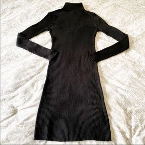 American Eagle Outfitters Ribbed Black Turtleneck Long Sleeve Dress Size Small.